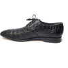 Los Altos Black All-Over Crocodile Lace Up Dress Shoes - Dudes Boutique