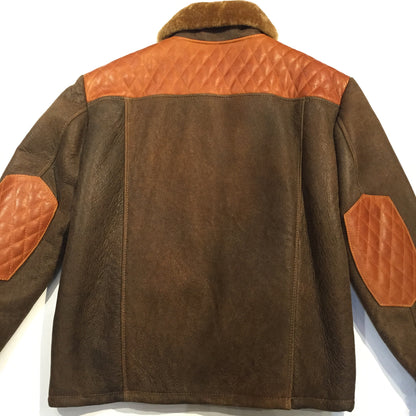Jakewood Alaska brown and tan sheepskin shearling jacket