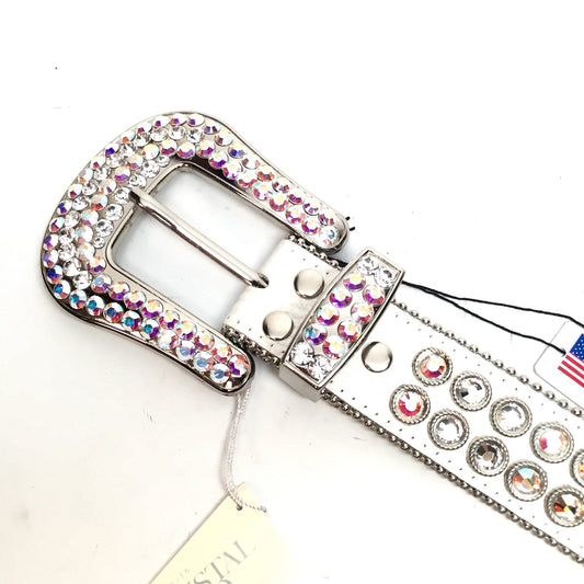 b.b. Simon - "Flash" 2-Row Crystal Belt - Dudes Boutique