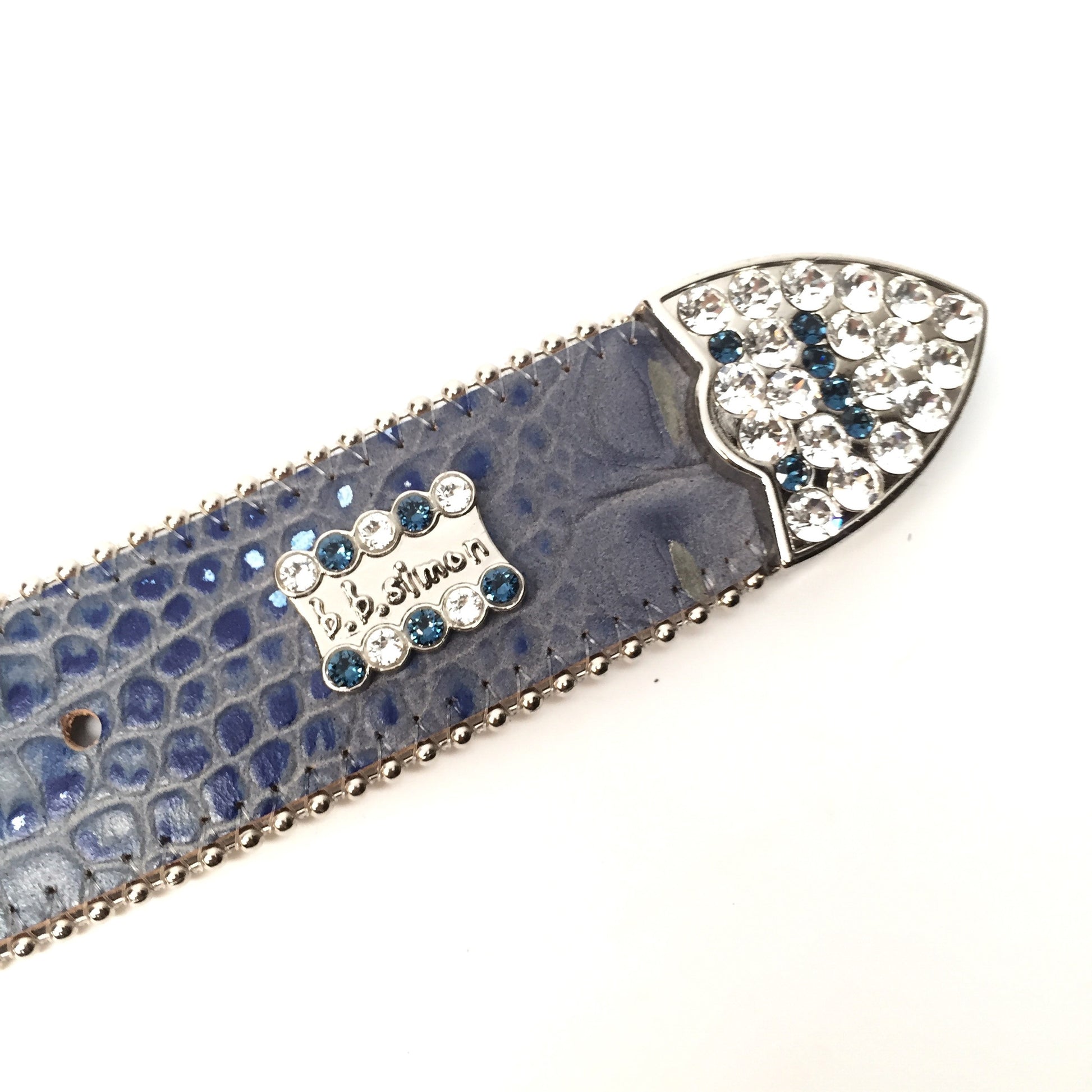 b.b. Simon " Royal Sapphire" Crystal Belt - Dudes Boutique
