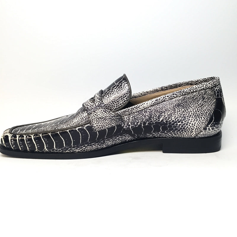 Mauri - 4323 Cambridge Ostrich Leg Penny Loafers - Dudes Boutique