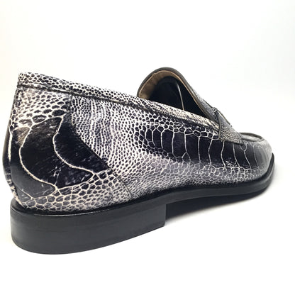 Mauri - 4323 Cambridge Ostrich Leg Penny Loafers - Dudes Boutique
