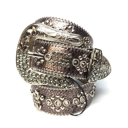 b.b. Simon 2546038 'Silver' Crystal Belt - Dudes Boutique