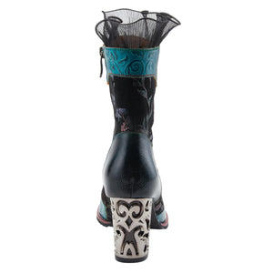 L`ARTISTE TURQUOISE MULTI GAGA MID-CALF BOOTS - Dudes Boutique