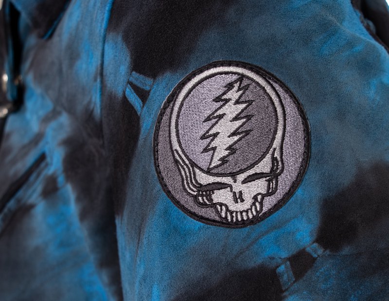 Schott NYC Ice Blue Grateful Dead Men Perfecto Motorcycle Jacket - Dudes Boutique