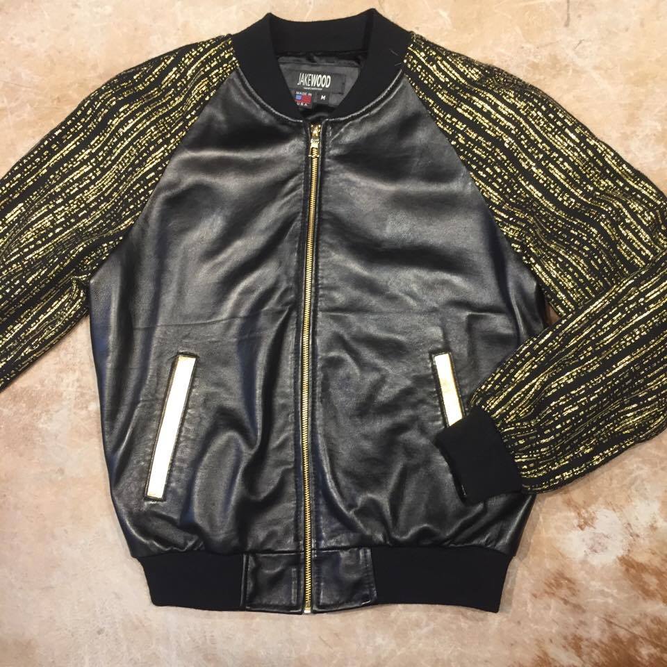 Jakewood Gold Gloss Sleek Bomber Jacket - Dudes Boutique