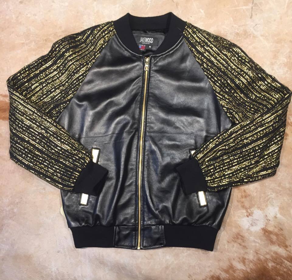 Jakewood Gold Gloss Sleek Bomber Jacket - Dudes Boutique