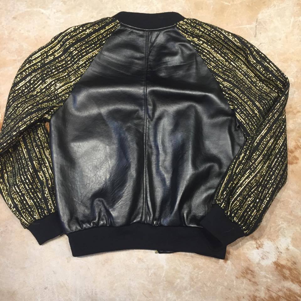 Jakewood Gold Gloss Sleek Bomber Jacket - Dudes Boutique