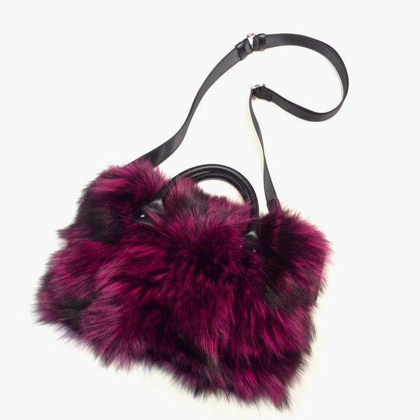 Mitchie's Ruby Fox Fur Handbag - Dudes Boutique