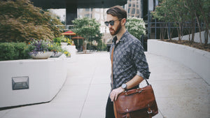 Johnny Fly Co. Leather Business Laptop Messenger - Dudes Boutique