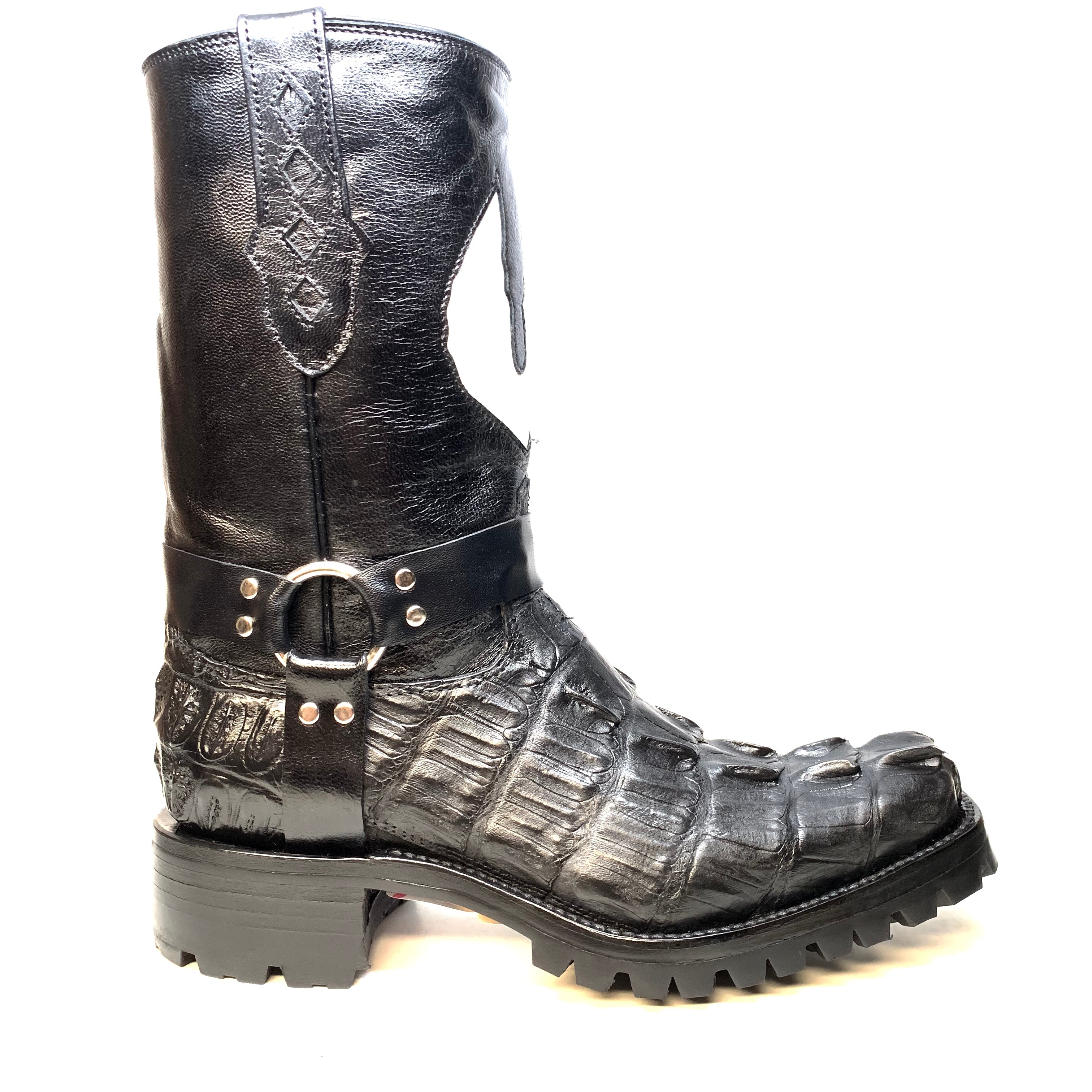 Crocodile biker boots sale