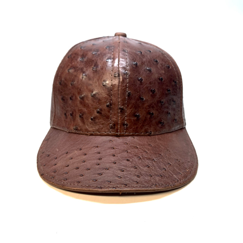 Kashani Ostrich Quill Chocolate Brown Strap-back Hat - Dudes Boutique