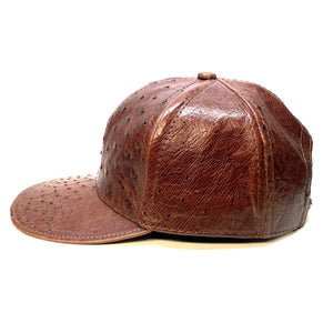 Kashani Ostrich Quill Chocolate Brown Strap-back Hat - Dudes Boutique