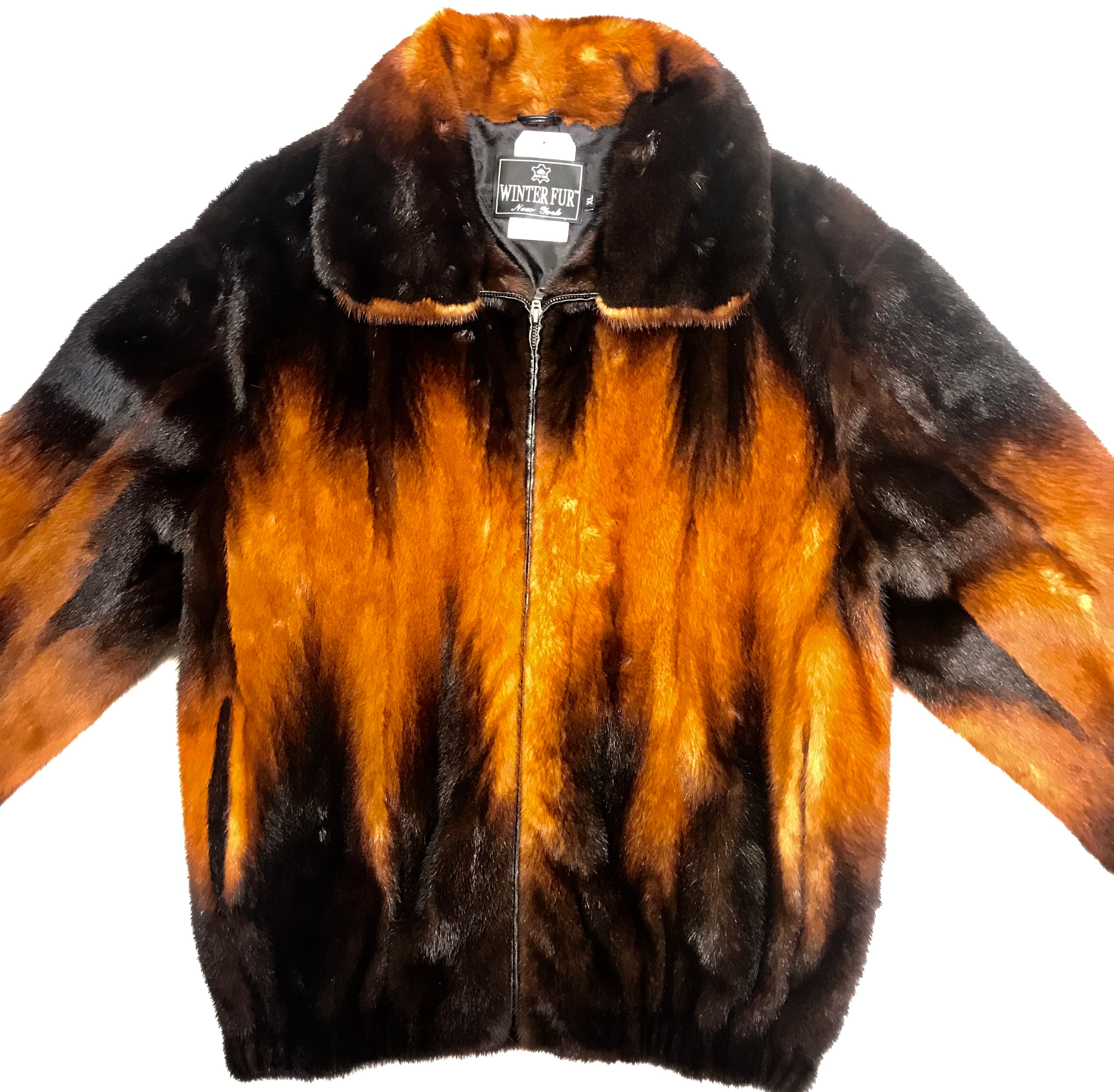 Kashani Cognac Full Mink Fur Coat - Dudes Boutique