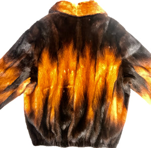 Kashani Cognac Full Mink Fur Coat - Dudes Boutique