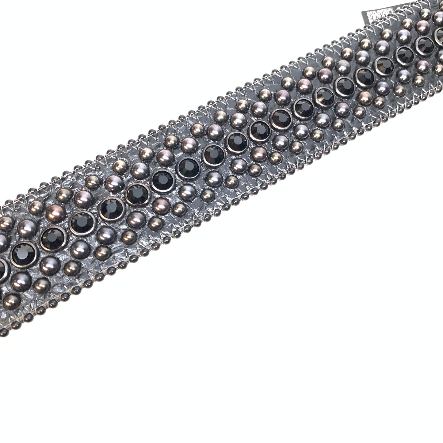 b.b. Simon All Black Fully Loaded Crystal Belt - Dudes Boutique
