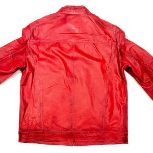 Missani Le Collezioni Men's Red Lambskin Leather Jacket - Dudes Boutique