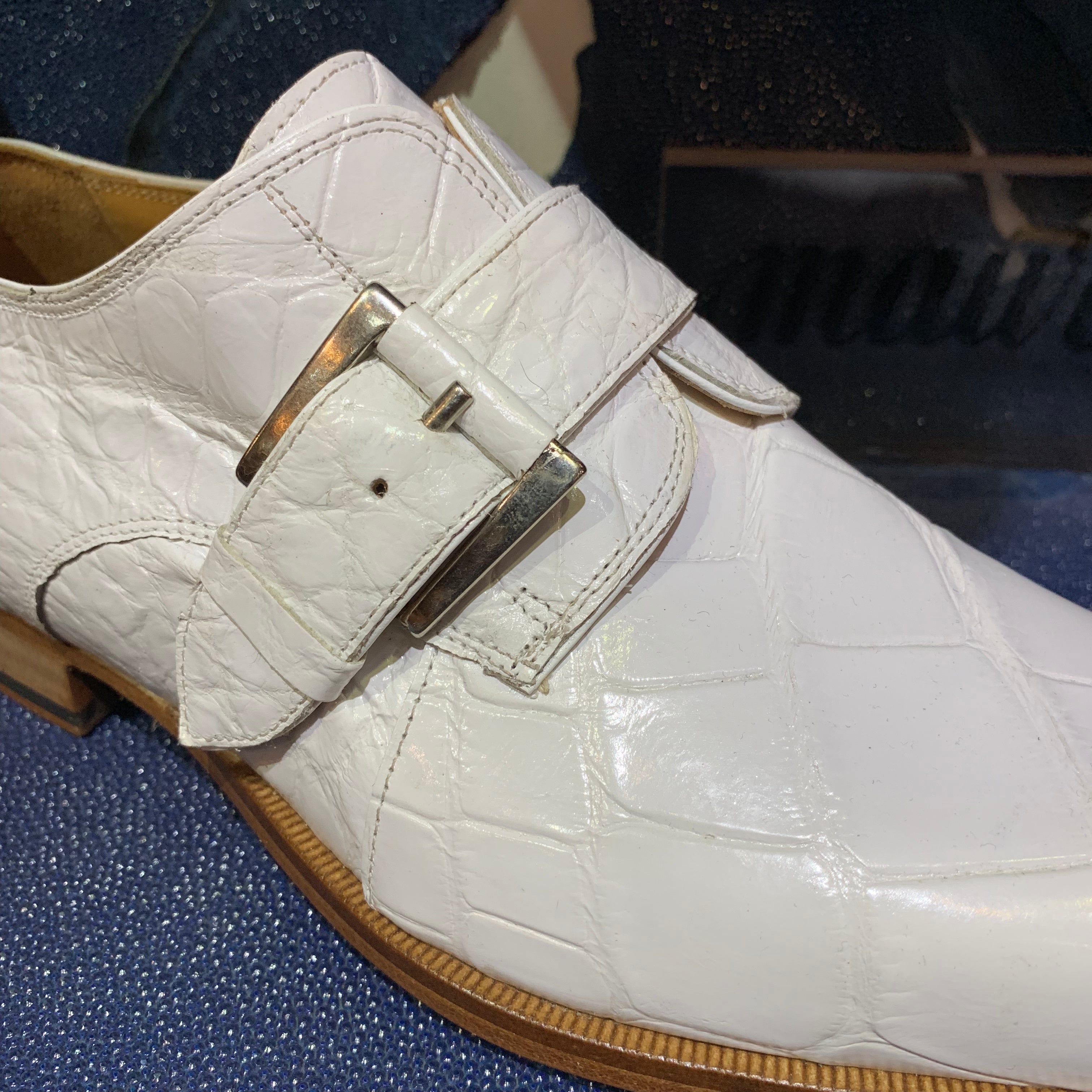 Mauri 4853 White Alligator Body Monk Strap Dress Shoes – Dudes Boutique