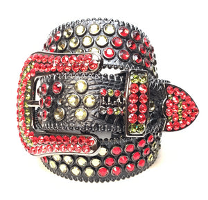 b.b. Simon Khayyam Tri-Tone Fully Loaded Crystal Belt - Dudes Boutique