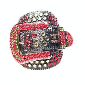 b.b. Simon Khayyam Tri-Tone Fully Loaded Crystal Belt - Dudes Boutique