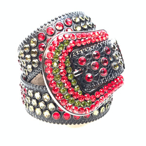 b.b. Simon Khayyam Tri-Tone Fully Loaded Crystal Belt - Dudes Boutique