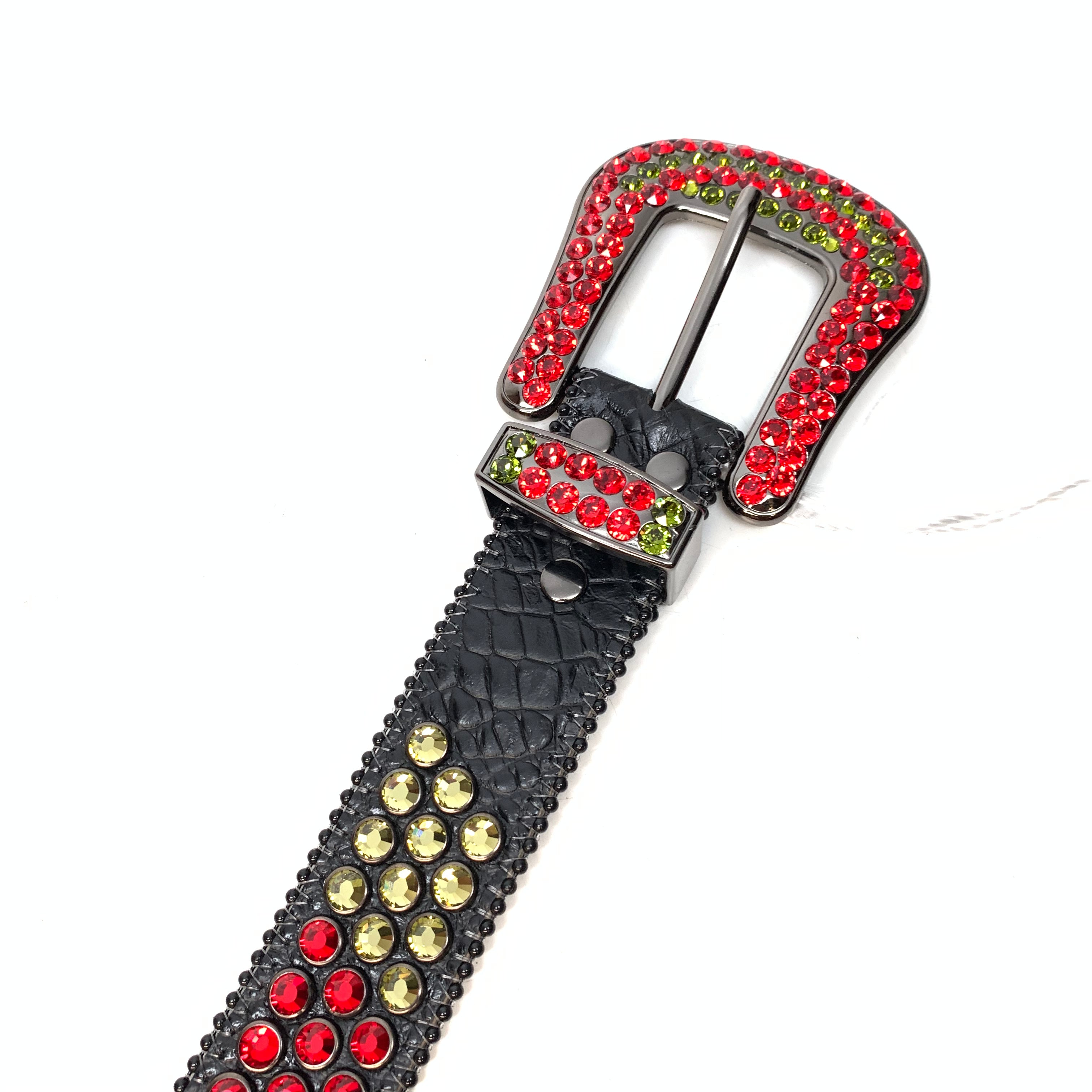 b.b. Simon Khayyam Tri-Tone Fully Loaded Crystal Belt - Dudes Boutique