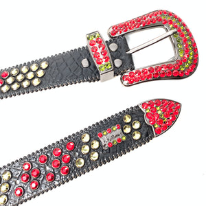 b.b. Simon Khayyam Tri-Tone Fully Loaded Crystal Belt - Dudes Boutique