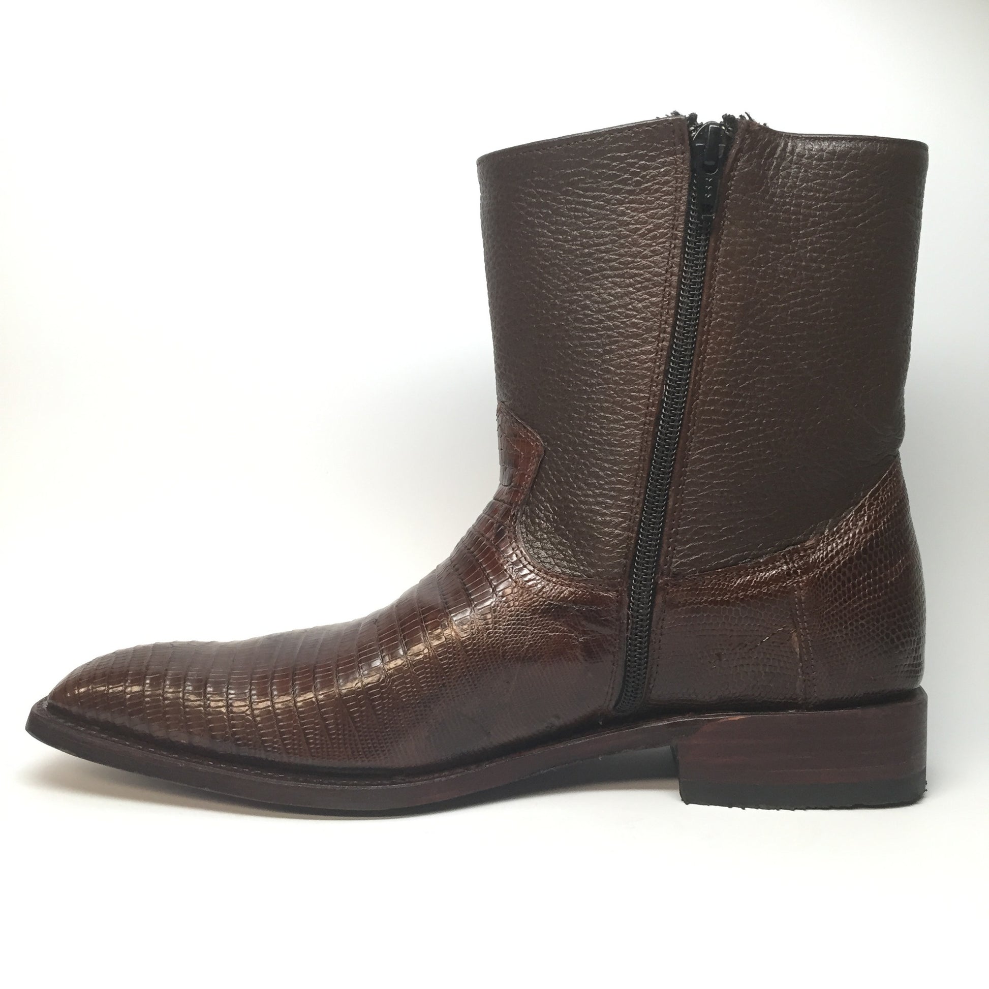 Los Altos Teju Lizard Gray Square Toe Women’s Boot