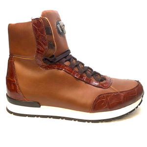 Mauri 54352 Crocodile Lambskin Hightop Sneakers - Dudes Boutique