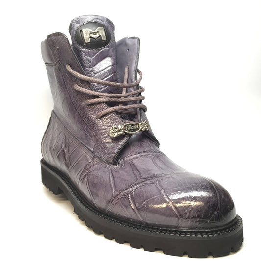 Mauri "Commando" Alligator/Ostrich Leg Combat Boot 4637 - Dudes Boutique