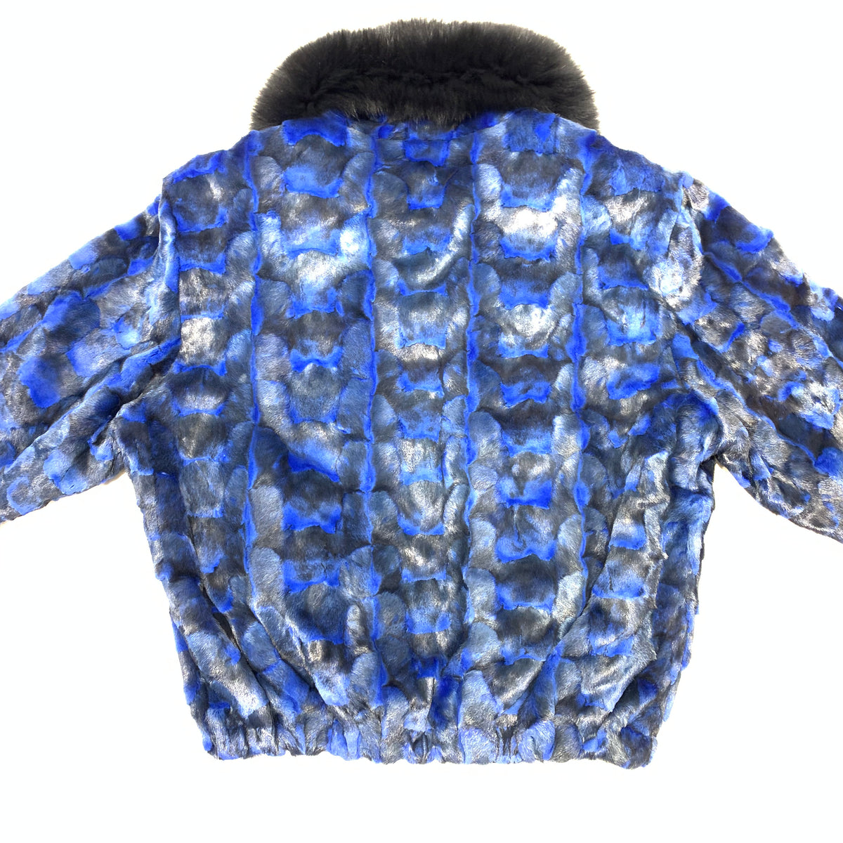 Kashani Women's Blue Diamond Cut Mink Fur Coat - Dudes Boutique