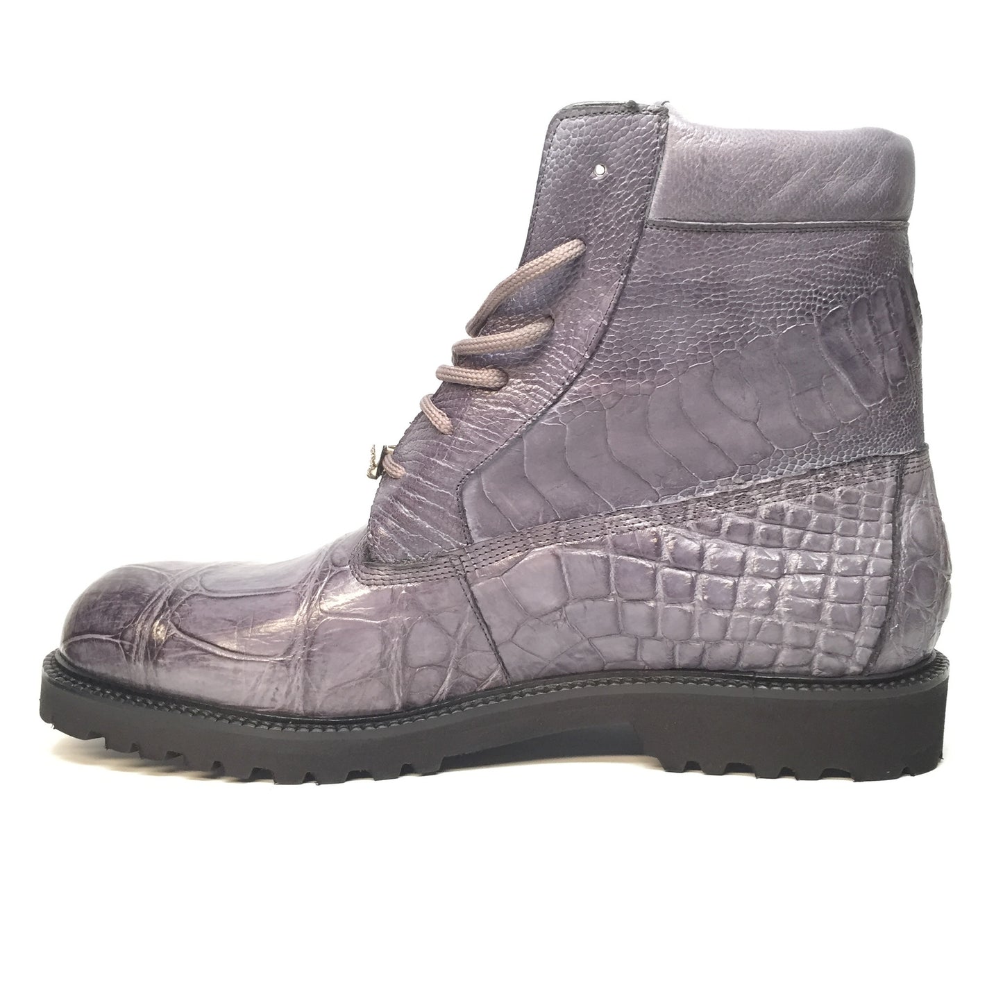 Mauri "Commando" Alligator/Ostrich Leg Combat Boot 4637 - Dudes Boutique
