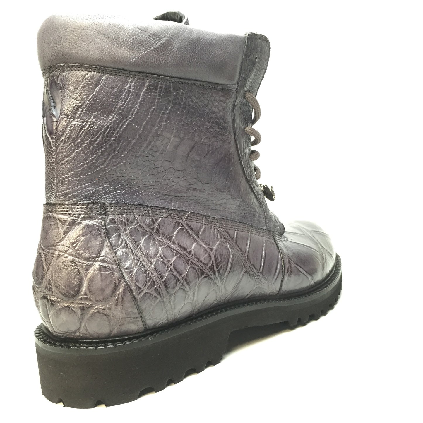 Mauri "Commando" Alligator/Ostrich Leg Combat Boot 4637 - Dudes Boutique