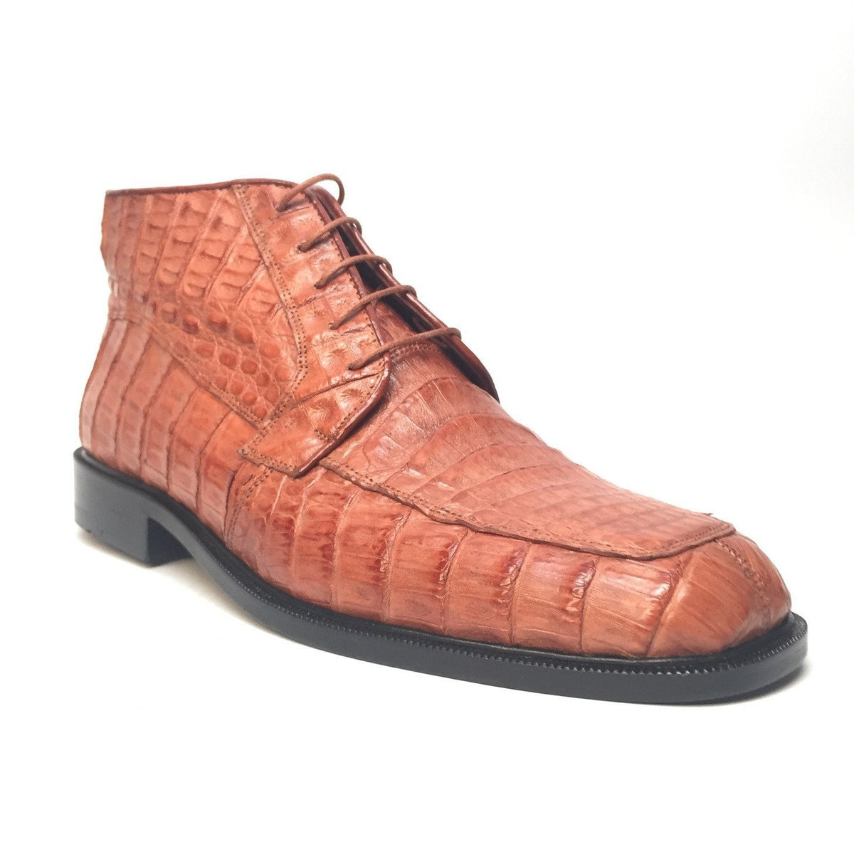 Los Altos Lace-Up Crocodile Dress Boots - Dudes Boutique