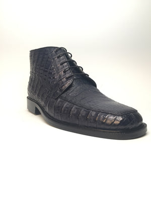 Los Altos Lace-Up Crocodile Dress Boots - Dudes Boutique