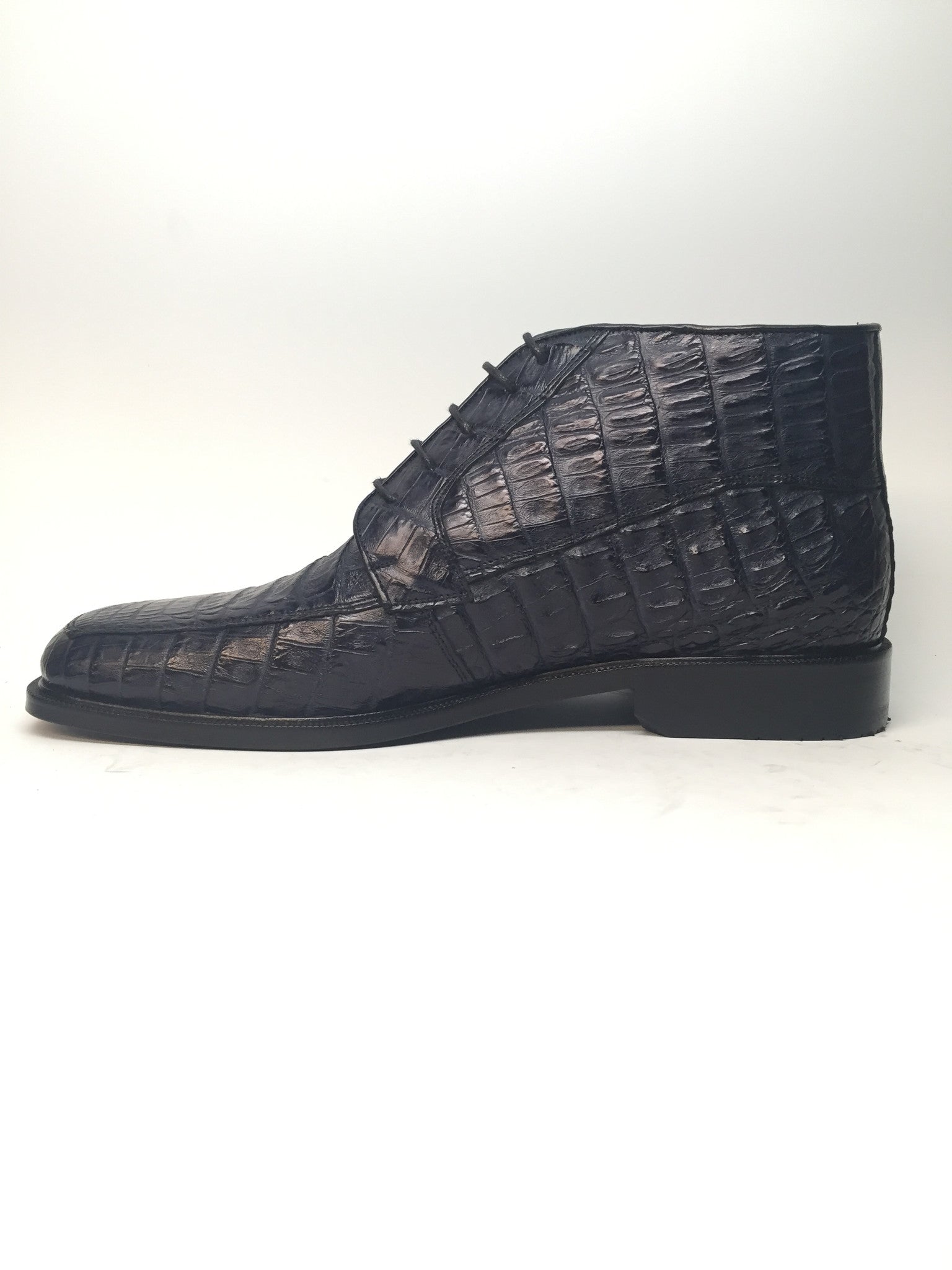 Los Altos Lace-Up Crocodile Dress Boots - Dudes Boutique