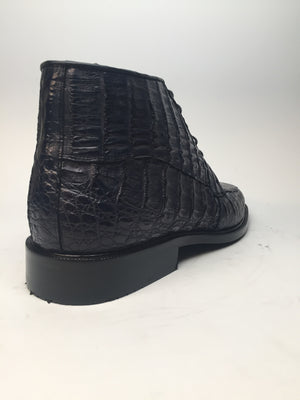 Los Altos Lace-Up Crocodile Dress Boots - Dudes Boutique