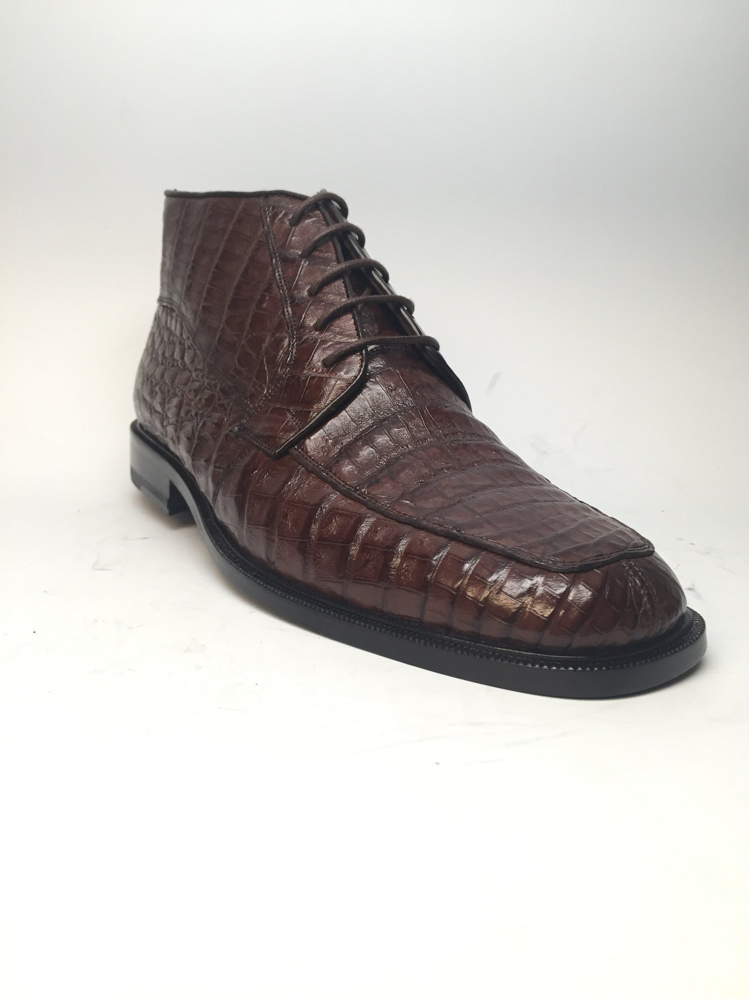 Los Altos Lace-Up Crocodile Dress Boots - Dudes Boutique