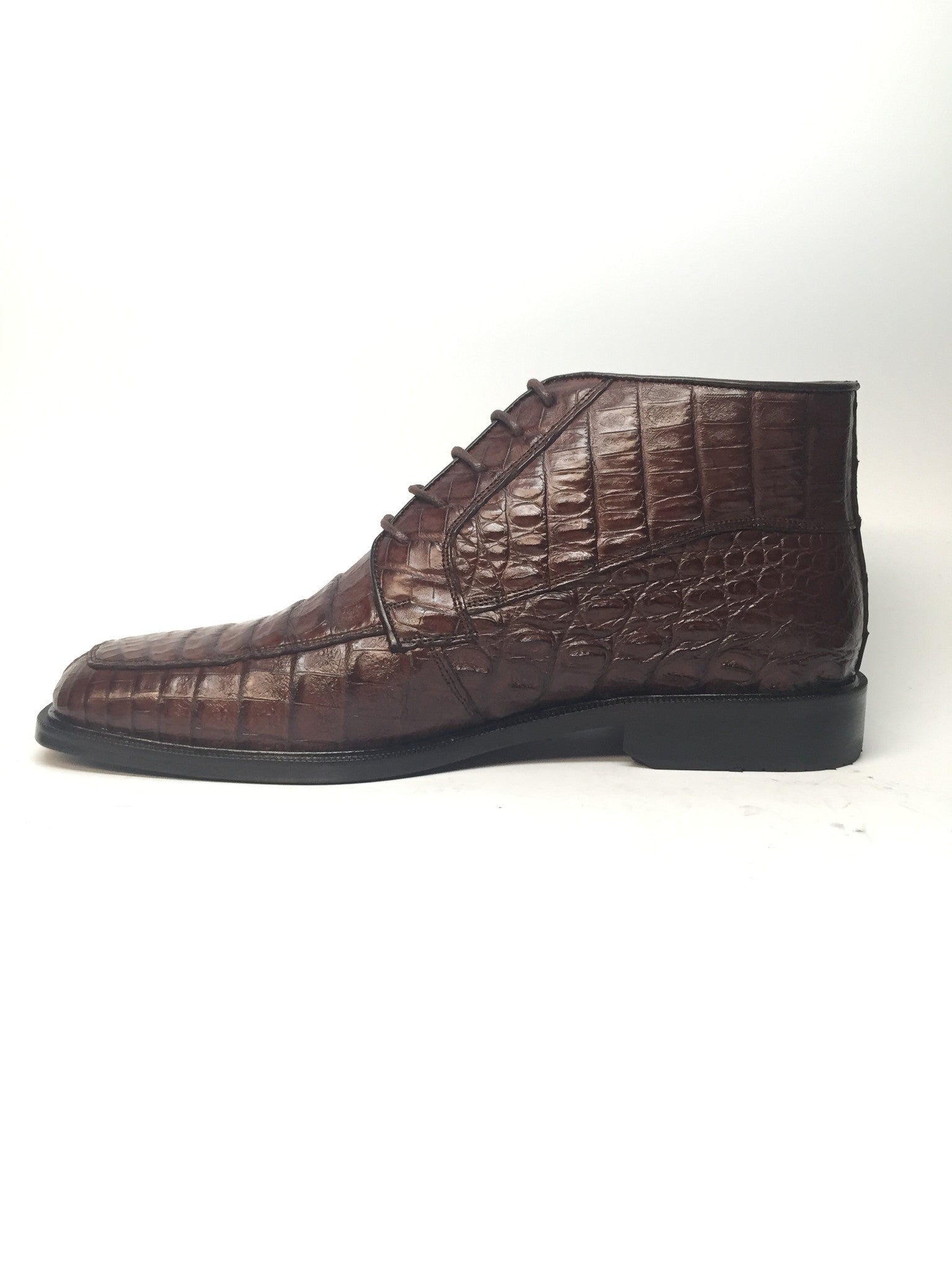 Los Altos Lace-Up Crocodile Dress Boots - Dudes Boutique