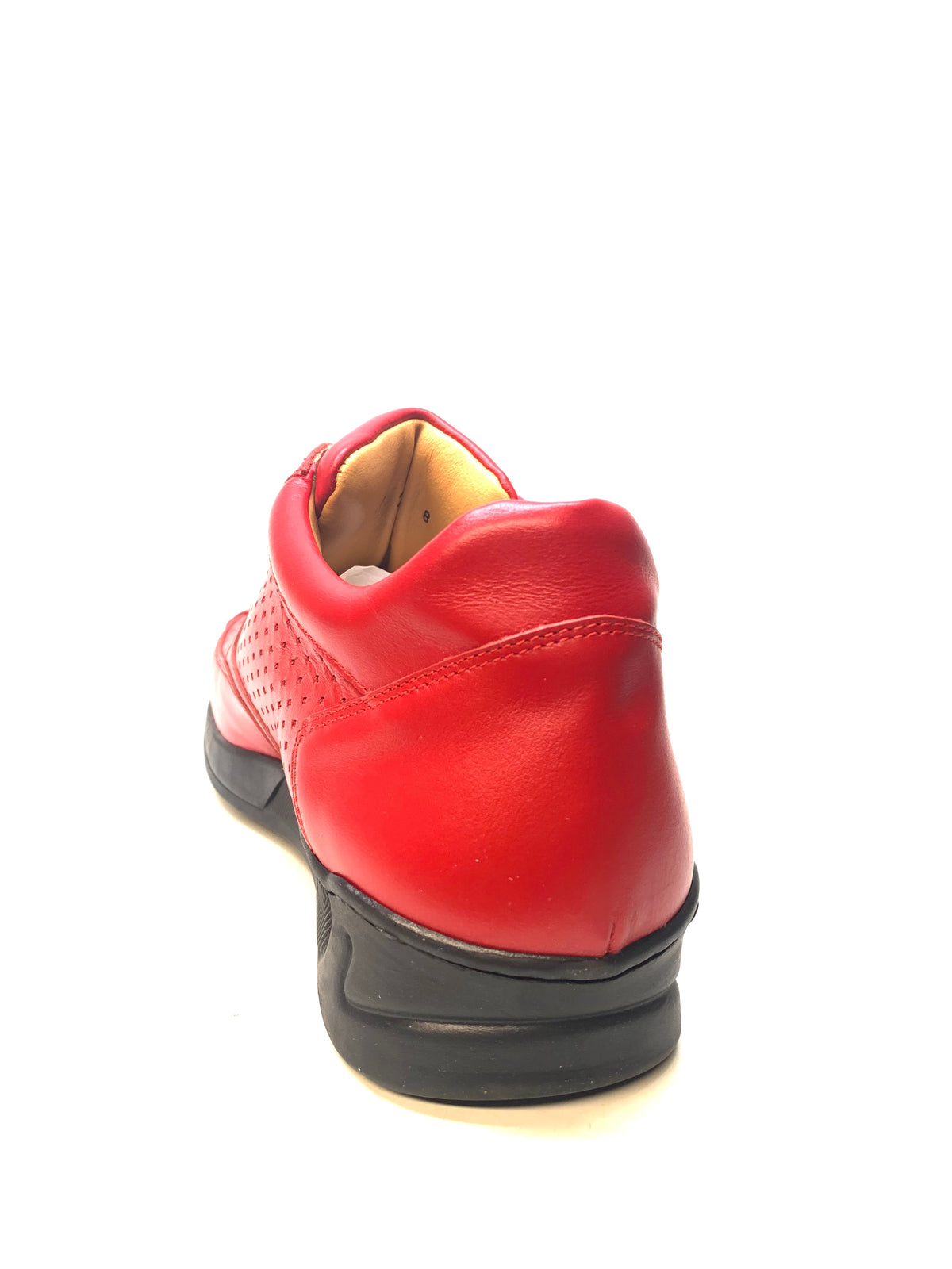 Mauri M770 Red Crocodile Perforated Nappa Leather Sneaker - Dudes Boutique