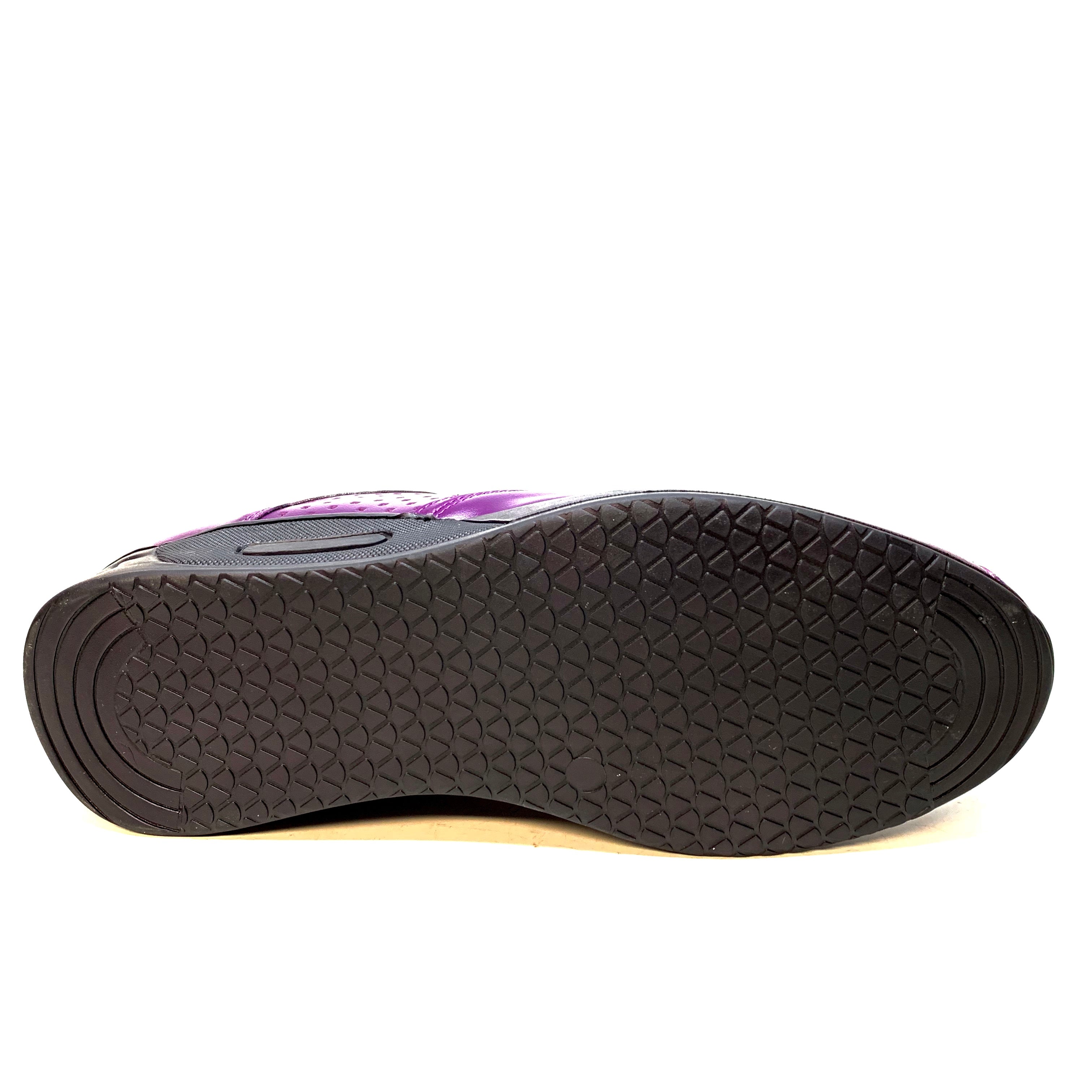 Mauri M770 Purple Crocodile Perforated Nappa Leather Sneaker