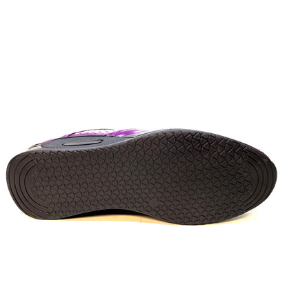Mauri M770 Purple Crocodile Perforated Nappa Leather Sneaker - Dudes Boutique