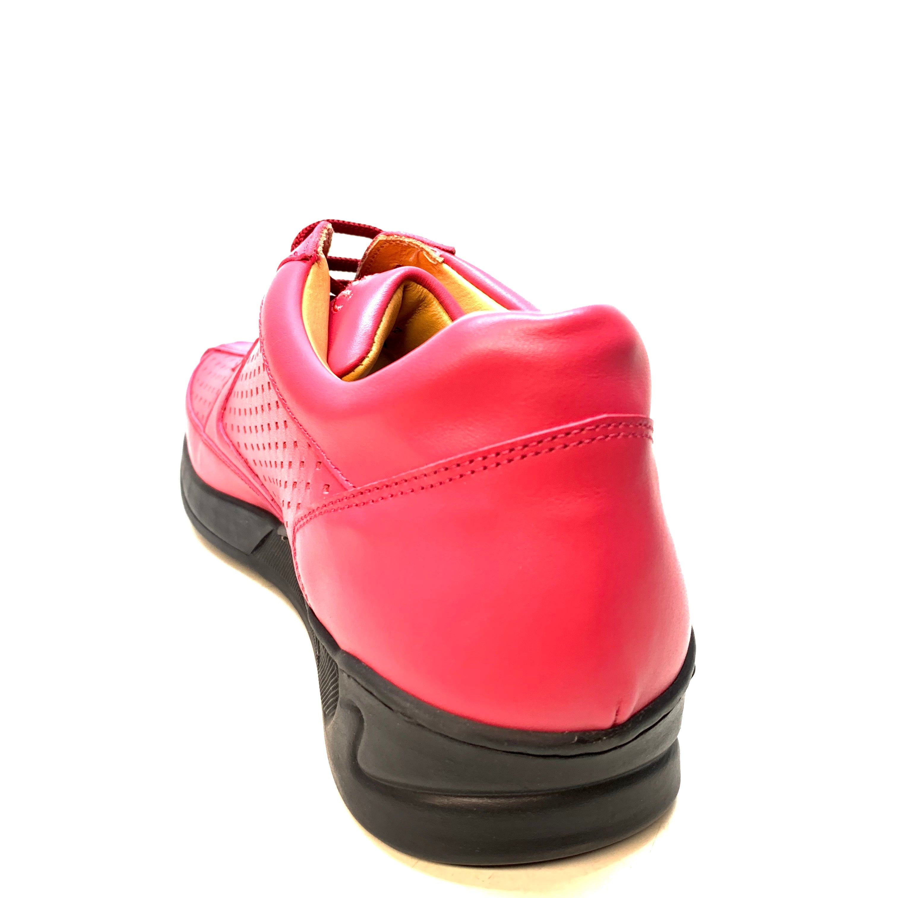 Mauri M770 Fuchsia Crocodile Perforated Nappa Leather Sneaker - Dudes Boutique