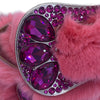 b.b. Simon Pink Fur Purple Crystal Belt - Dudes Boutique