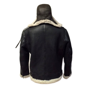 Jakewood - Shearling & Cow Racing Aviator Jacket - Dudes Boutique