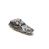 Mauri "Crystal Eye" Silver Gator Head Lace Holders - Dudes Boutique