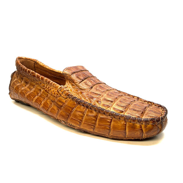 Calzoleria Toscana 4551 Susa Brick Hornback Crocodile Loafers - Dudes Boutique