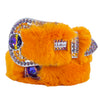 b.b. Simon Orange Fur Volcano Crystal Belt - Dudes Boutique