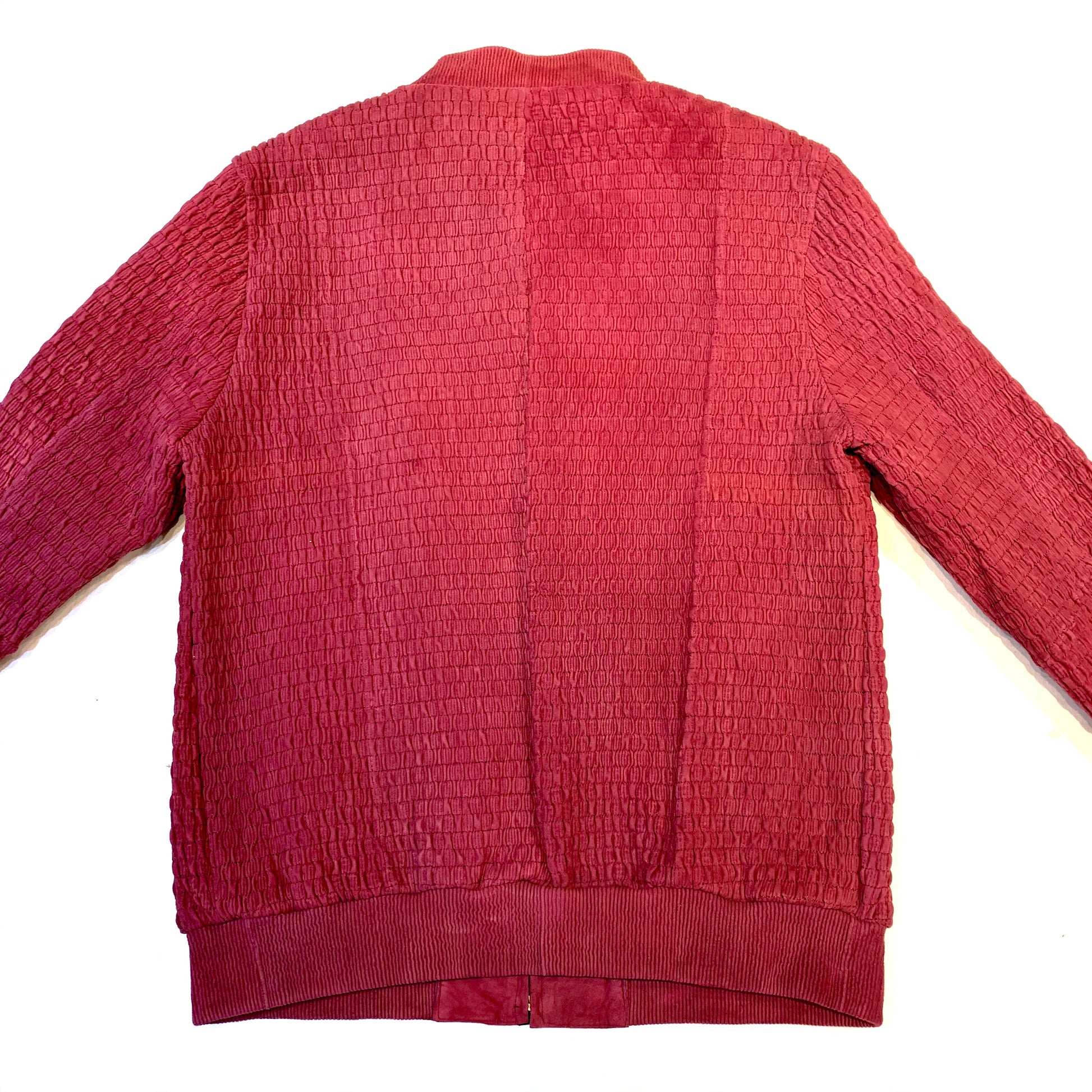 Barya NewYork Wine Lambskin Weaved Jacket - Dudes Boutique