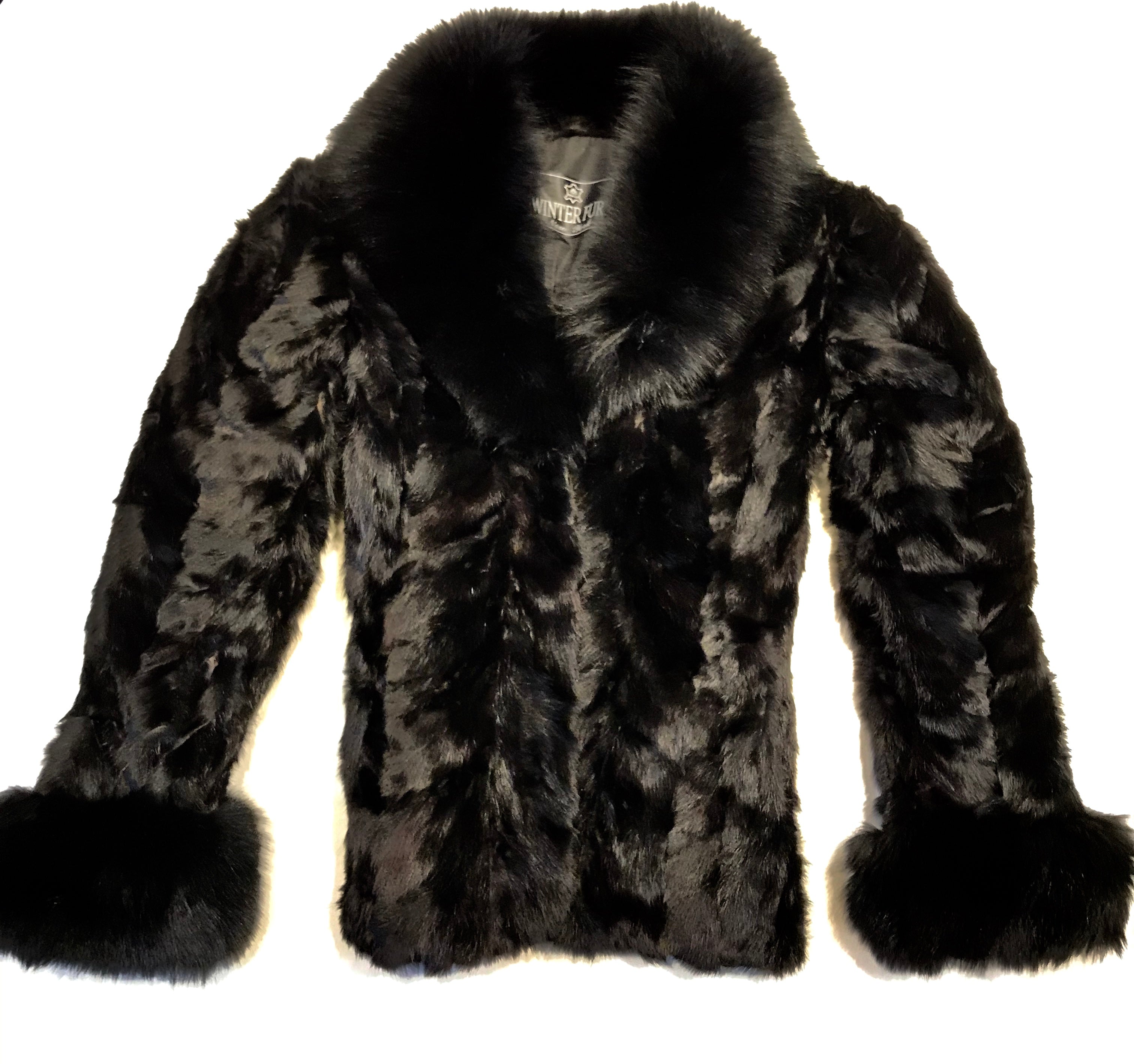 Kashani Ladies Black Bomber Mink Fur Coat - Dudes Boutique